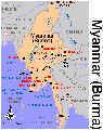 Karte von Burma anzeigen
